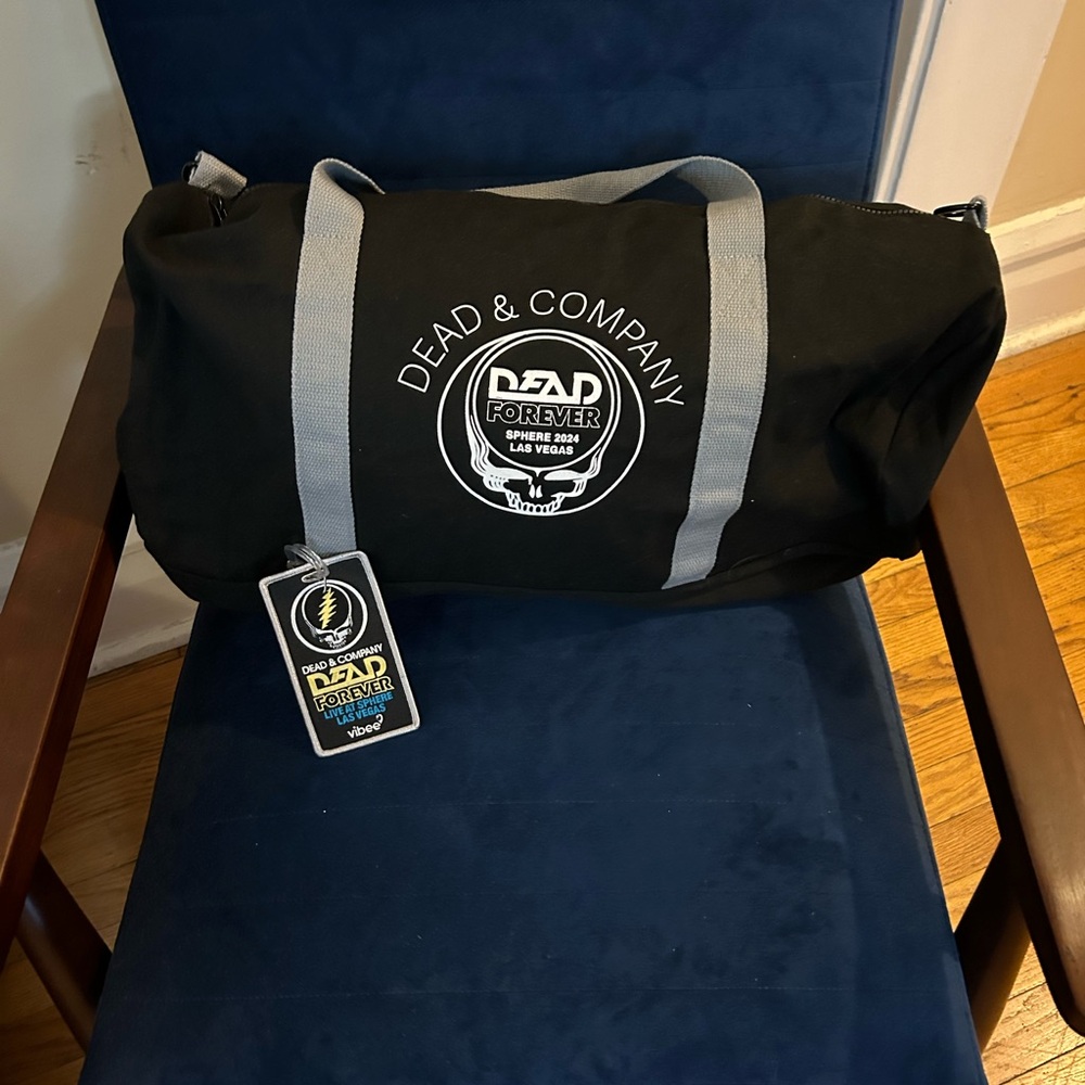 Dead & Co VIP duffle bag and luggage tag from the Sphere in Vegas.
